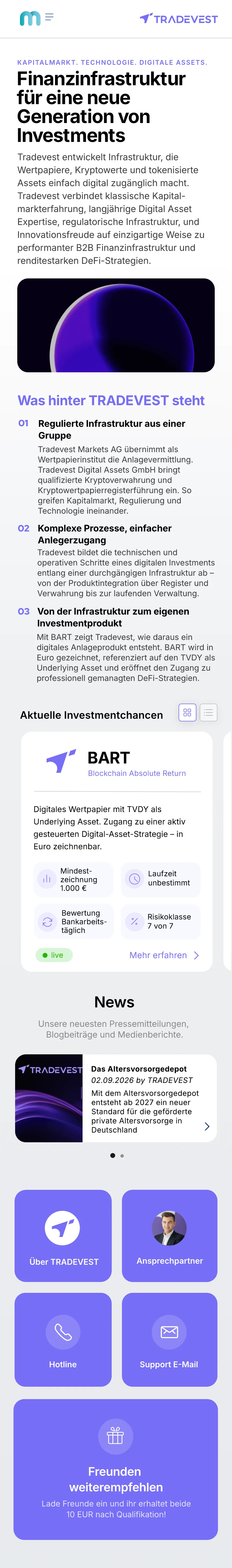 Tradevest Brand Space in myGate